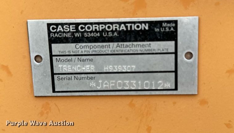 image for item NY9219 2000 Case 560  trencher with trailer