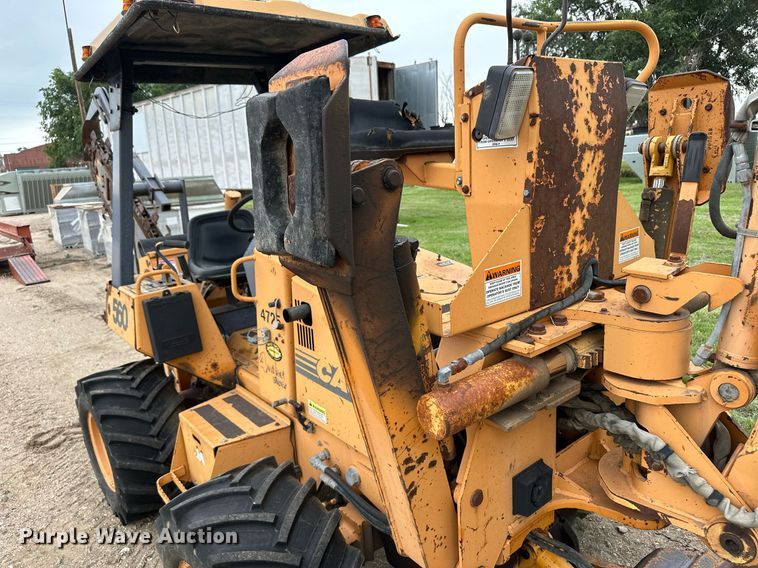 image for item NY9219 2000 Case 560  trencher with trailer