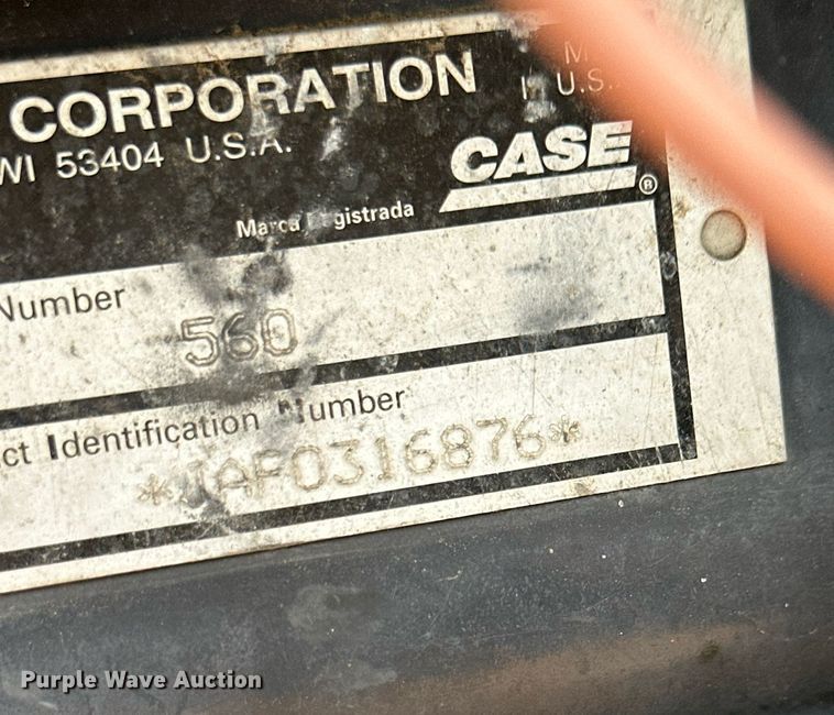 image for item NY9219 2000 Case 560  trencher with trailer