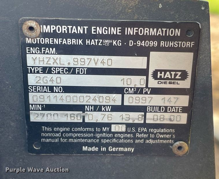 image for item NY9620 2000 Stone Bulldog TR34R  trench compactor