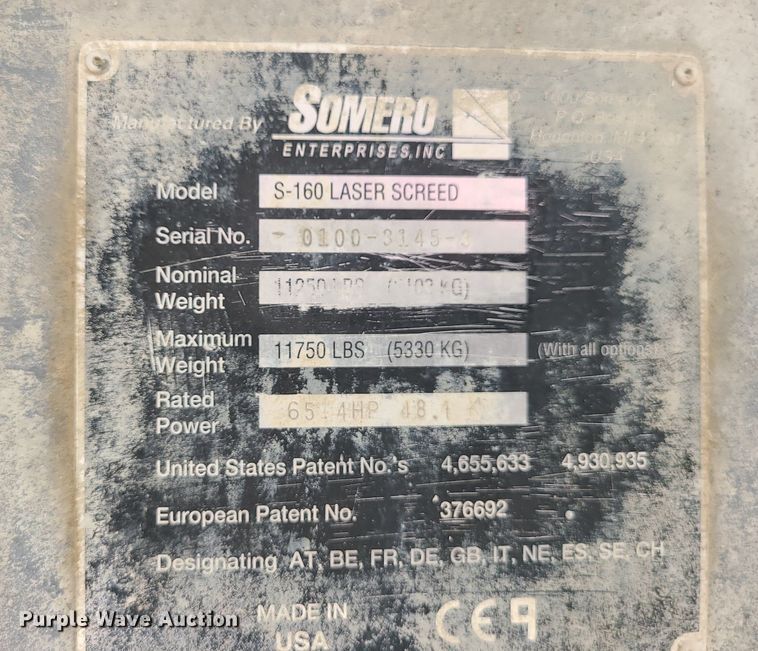 image for item ZA0342 Somero S160  screed