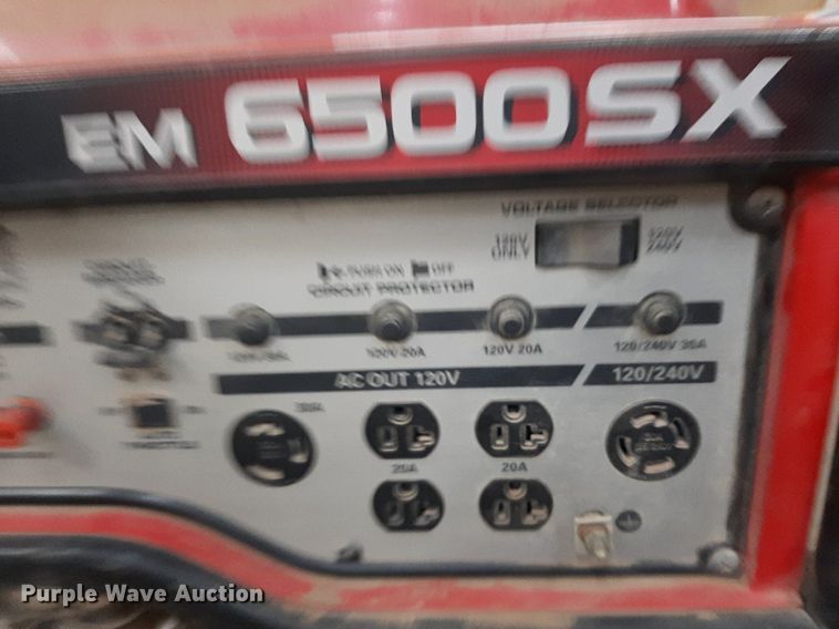 image for item IP9443 Honda EM6500SX generator