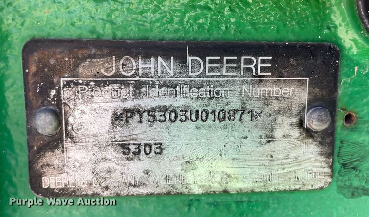 image for item NH9393 2008 John Deere 5303 tractor
