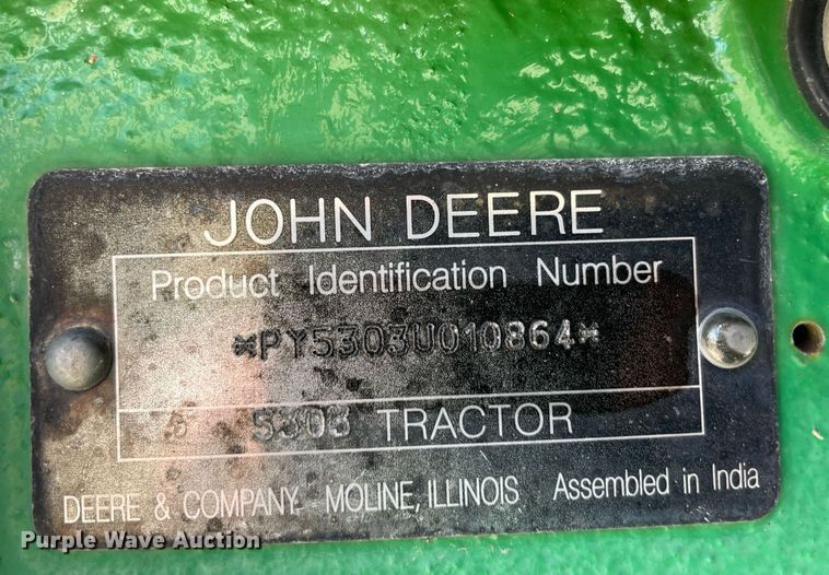 image for item NH9394 2008 John Deere 5303 tractor