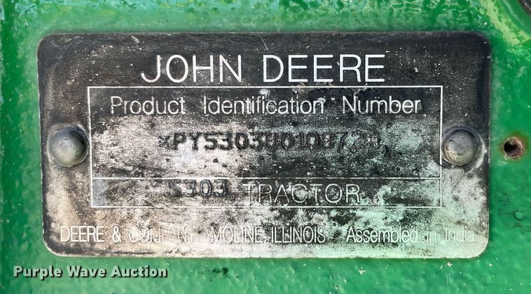 image for item NH9395 2008 John Deere 5303 tractor