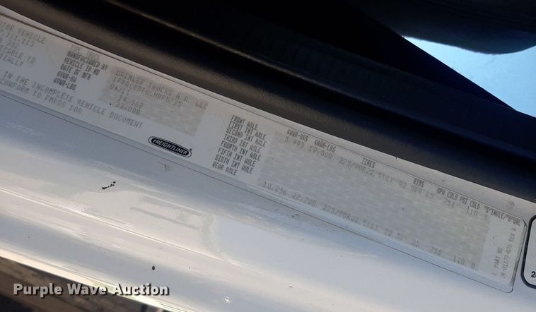 image for item NH9415 2012 Freightliner Business Class M2 pothole patcher truck