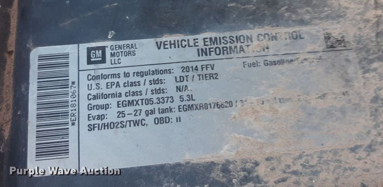 image for item NY9649 2014 Chevrolet Tahoe Police SUV