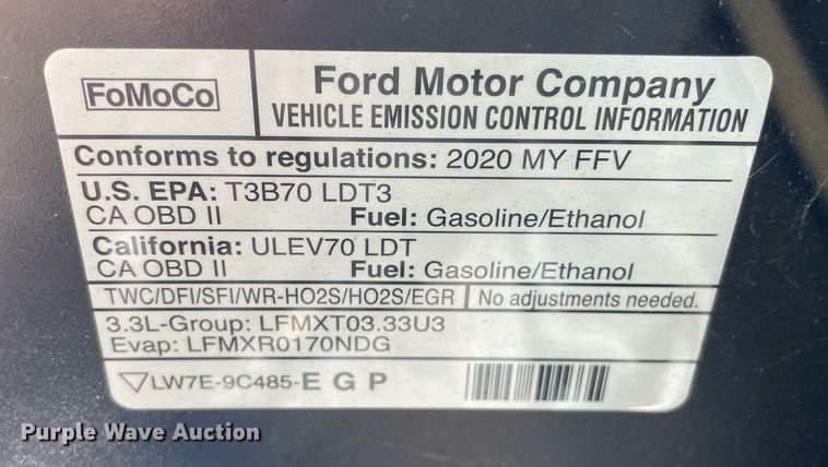 image for item NY9650 2020 Ford Explorer Police Interceptor SUV