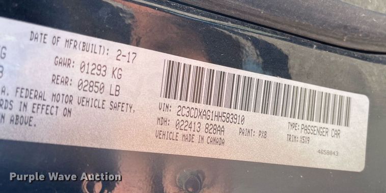 image for item NY9653 2017 Dodge Charger Police 