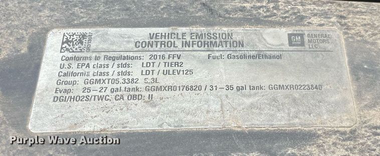 image for item NY9659 2016 Chevrolet Tahoe Police SUV