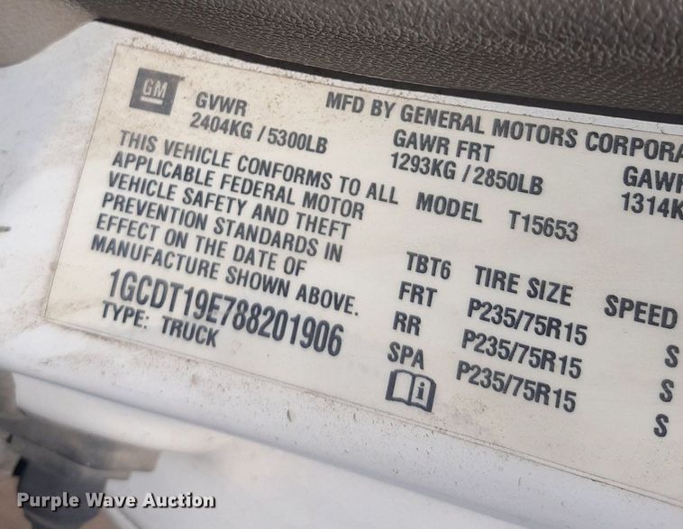 image for item NY9660 2008 Chevrolet Colorado Ext. Cab pickup truck