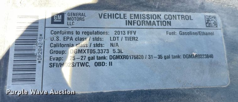 image for item NY9664 2013 Chevrolet Tahoe Police SUV