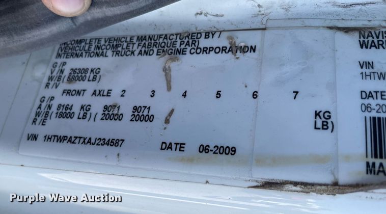 image for item NY9666 2010 International 7500 dump truck