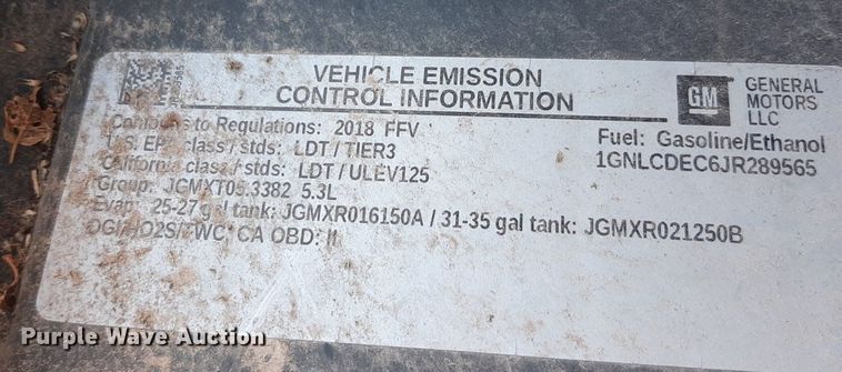 image for item NY9667 2018 Chevrolet Tahoe Police SUV