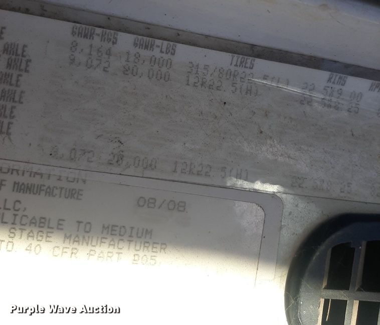 image for item NY9680 2009 Sterling dump truck