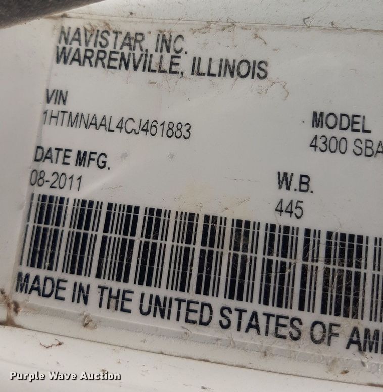 image for item NY9681 2012 International 4300 flatbed truck