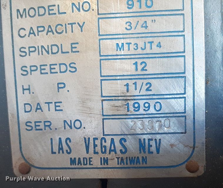 image for item NY9704 United 910 drill press