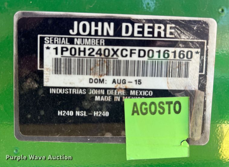 image for item DN3124 2015 John Deere 5075E  MFWD tractor