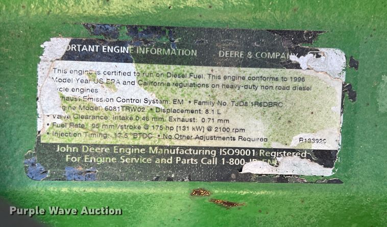 image for item DN3130 1997 John Deere 7810  MFWD tractor