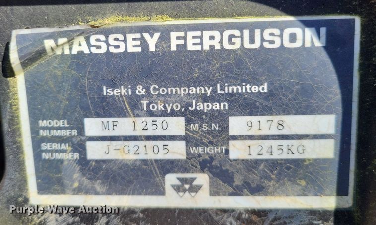 image for item LS9665 2000 Massey Ferguson 1250  MFWD tractor