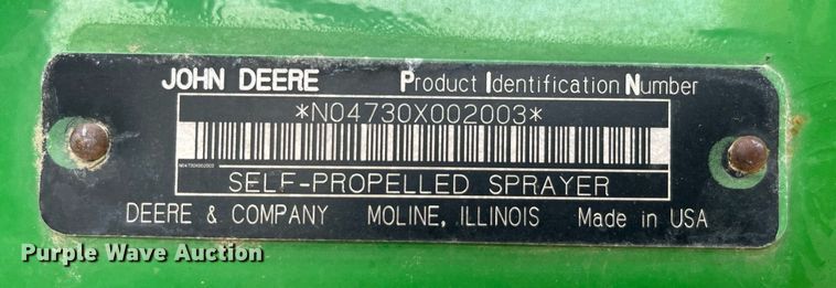 image for item MG9429 2008 John Deere 4730  sprayer