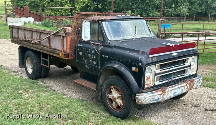 image for item ML9154 1969 Chevrolet C60  dump flatbed truck