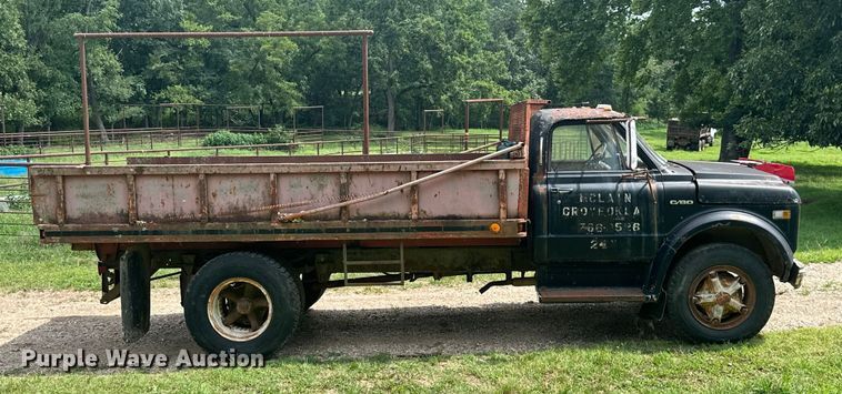 image for item ML9154 1969 Chevrolet C60  dump flatbed truck