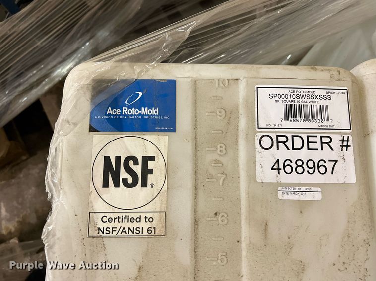 image for item NA9096 (16) Ace Roto-Mold poly rinse tanks
