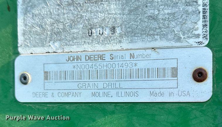 image for item NF9084 John Deere 455  grain drill