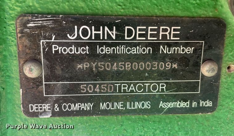 image for item NT9508 2009 John Deere 5045D  tractor