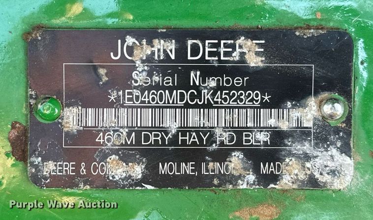 image for item OC9141 2019 John Deere 460M  round baler