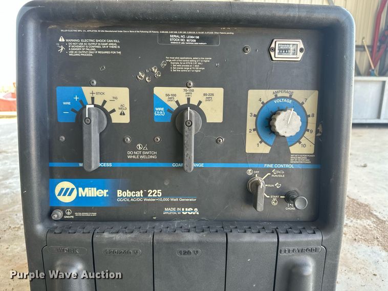 image for item OC9386 Miller Bobcat 225  welder/generator