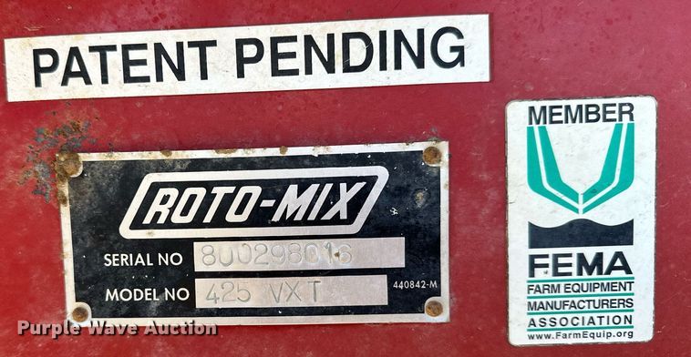 image for item OG9157 RotoMix  425 VXT feed mixer