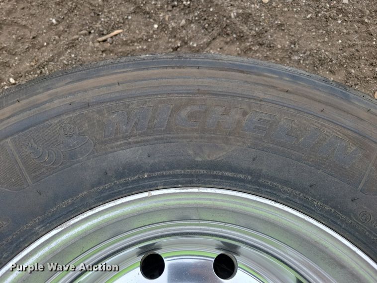 image for item DN4126 (4) Michelin 455/55R22.5 tires and wheels
