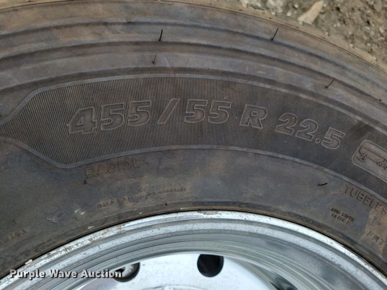 image for item DN4126 (4) Michelin 455/55R22.5 tires and wheels