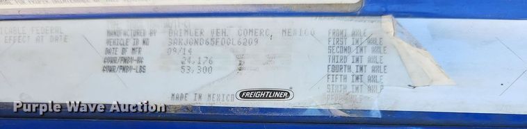 image for item DN8661 2015 Freightliner 122SD  truck