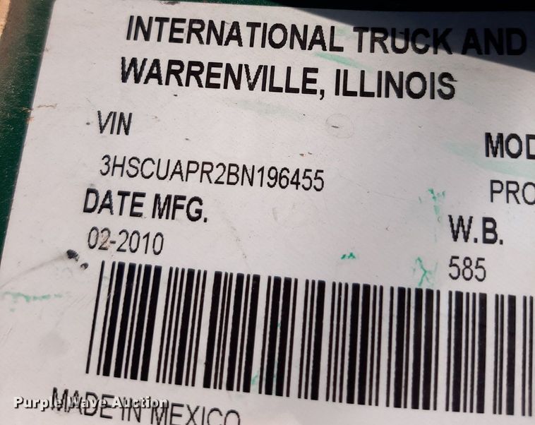 image for item DO3115 2011 International Pro Star Premium  semi truck