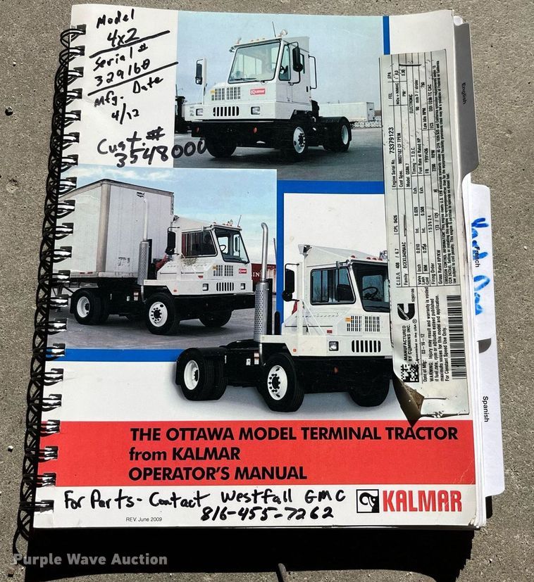 image for item DP2052 2012 Kalmar Ottawa 4x2  yard truck
