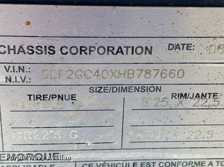 image for item DQ0897 2017 Cheetah  container trailer