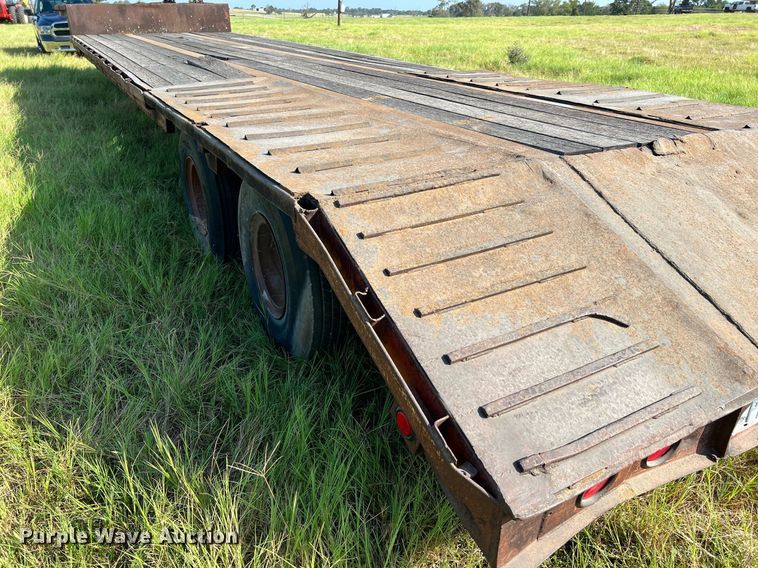 image for item DQ2148 1981 Aztec FCB-6645  drop deck equipment trailer