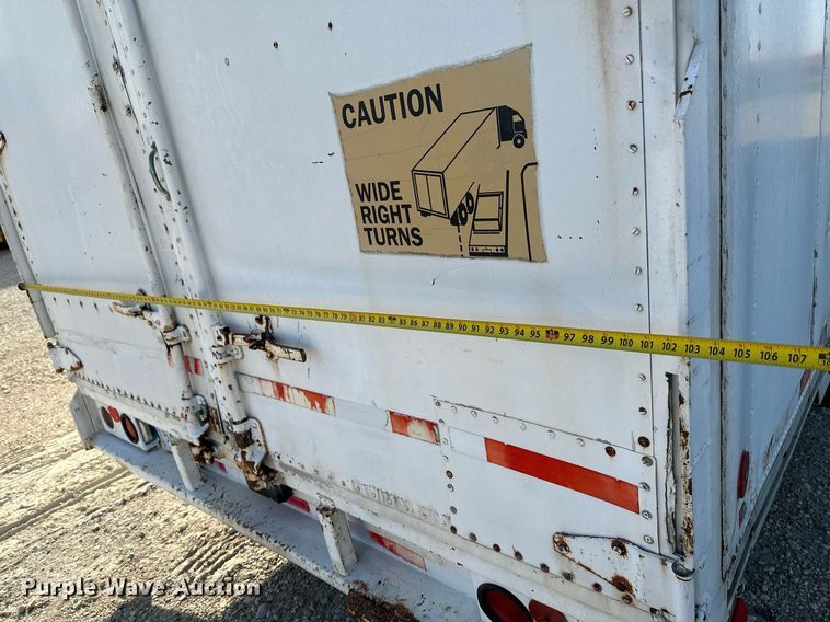 image for item HN9989 1985 Kentucky  dry van trailer