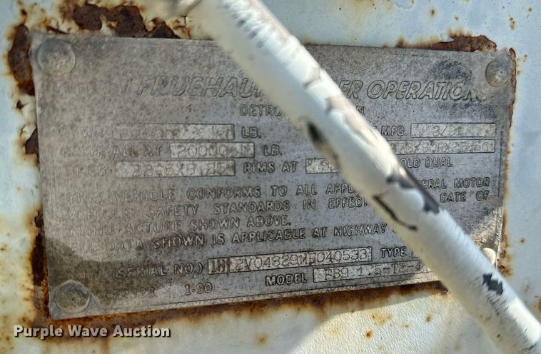 image for item HN9991 1991 Fruehauf  dry van trailer