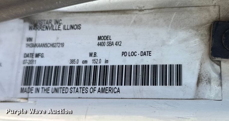 image for item ML9181 2012 International DuraStar 4400  truck