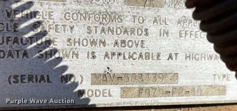 image for item MW9482 1979 Fruehauf FBZ9-F2-40  dry van trailer