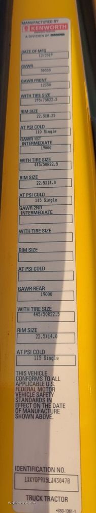 image for item MY9955 2020 Kenworth T680  semi truck