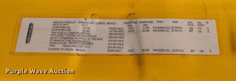 image for item MY9959 2018 Freightliner Cascadia semi truck