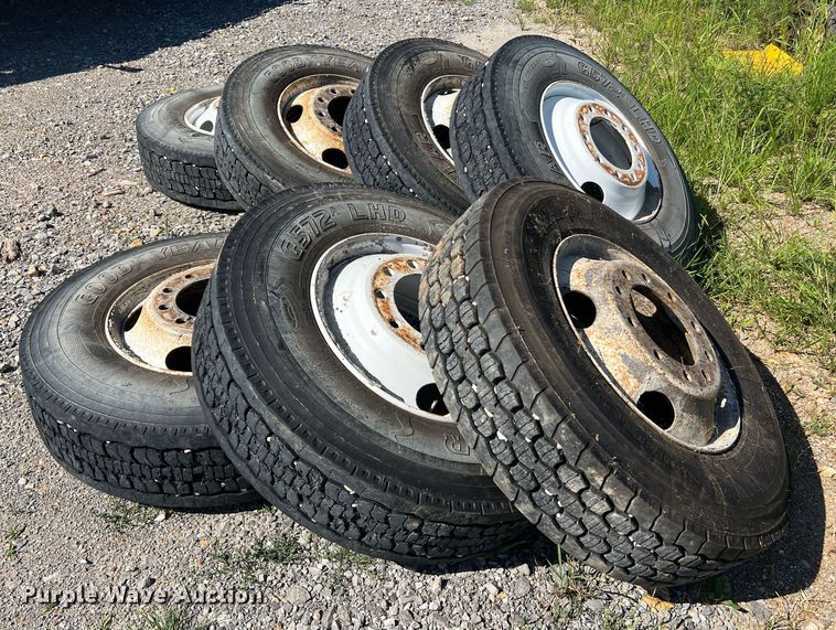image for item NA9116 (7) 295/75R22.5 tires and wheels