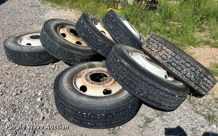 image for item NA9116 (7) 295/75R22.5 tires and wheels