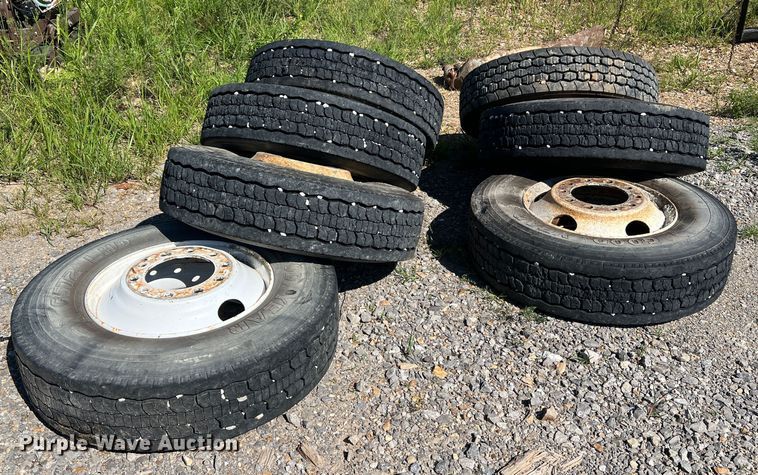 image for item NA9116 (7) 295/75R22.5 tires and wheels