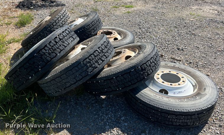 image for item NA9116 (7) 295/75R22.5 tires and wheels